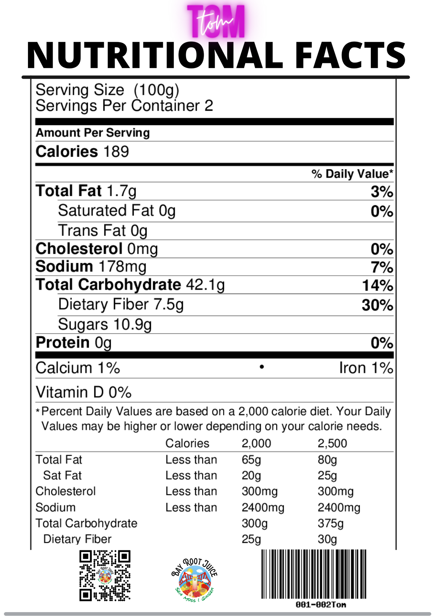 6-pack Tom (3-day Supply)